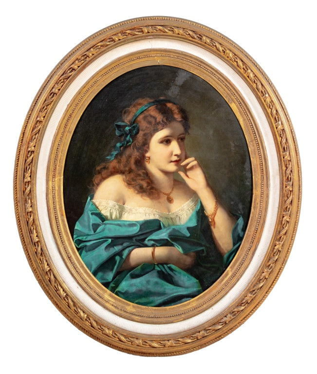Anton Ebert Portrait of a Woman Oil on Canvas