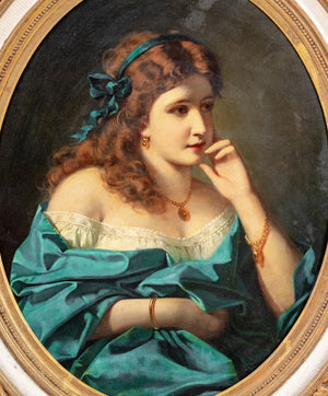 Anton Ebert Portrait of a Woman Oil on Canvas (9643288068403)