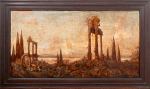 Italian School Bay of Naples Oil on Canvas (9643293475123)