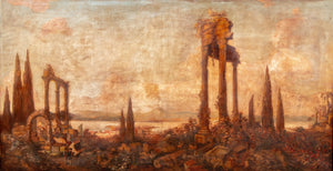 Italian School Bay of Naples Oil on Canvas (9643293475123)