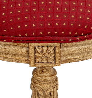 Pair of Louis XVI Style Cream Painted Stools (9615218475315)