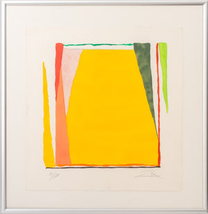 Larry Zox Abstract Composition in Yellow Porchoir (9617871536435)