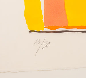 Larry Zox Abstract Composition in Yellow Porchoir (9617871536435)