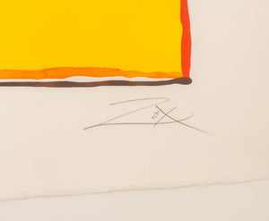 Larry Zox Abstract Composition in Yellow Porchoir (9617871536435)