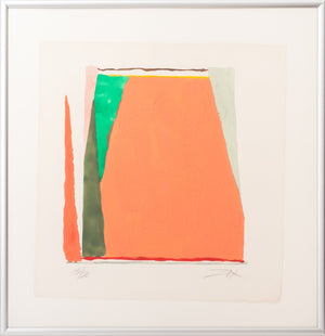 Larry Zox Abstract Composition in Salmon Pochoir (9618480005427)