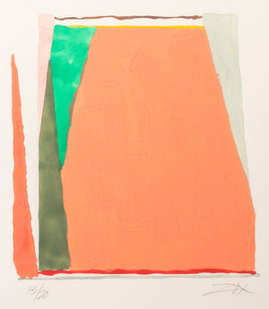 Larry Zox Abstract Composition in Salmon Pochoir (9618480005427)