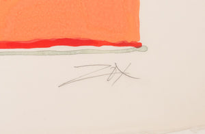 Larry Zox Abstract Composition in Salmon Pochoir (9618480005427)