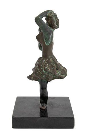 Illegibly Signed Ballerina Bronze Sculpture, 1988 (9771767890227)