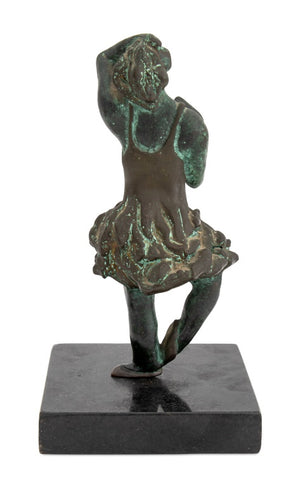 Illegibly Signed Ballerina Bronze Sculpture, 1988 (9771767890227)
