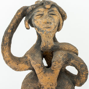 Folk Art Abstract Female Figure Terracotta Statue (9771774345523)