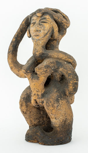 Folk Art Abstract Female Figure Terracotta Statue (9771774345523)