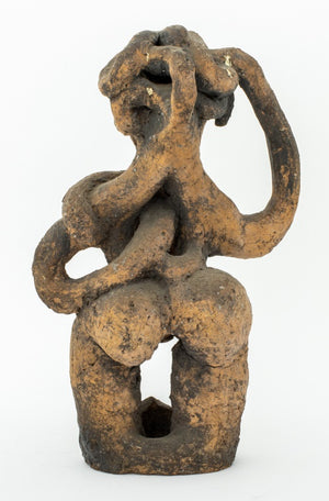 Folk Art Abstract Female Figure Terracotta Statue (9771774345523)