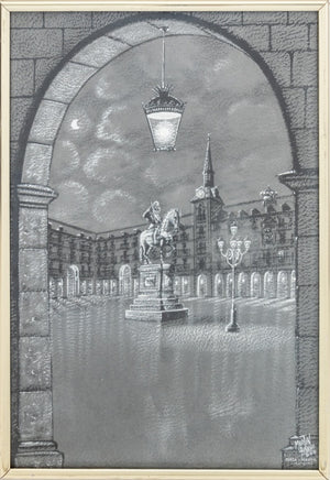 Martin Hidalgo "Plaza Mayor, Madrid" Mixed Media (9771754291507)