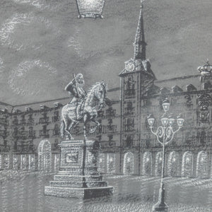 Martin Hidalgo "Plaza Mayor, Madrid" Mixed Media (9771754291507)
