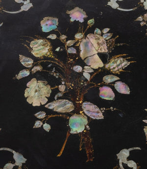 Victorian Black Lacquered Mother-of-Pearl Table (9743335260467)