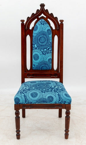 Gothic Revival Custom Upholstered Hall Chair (9802349150515)
