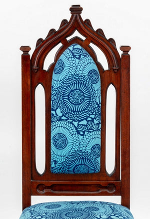 Gothic Revival Custom Upholstered Hall Chair (9802349150515)