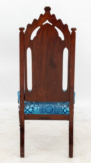 Gothic Revival Custom Upholstered Hall Chair (9802349150515)