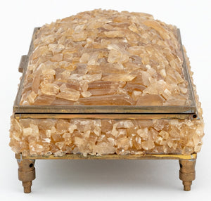 Crystal Encrusted Brass Covered Table Box (9802367074611)