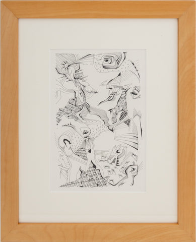 Contemporary School Surrealist Composition Ink