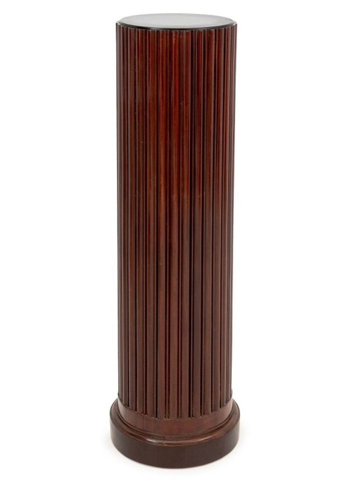 Federal Style Mahogany Circular Reeded Pedestal