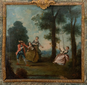 Louis XVI Painted Trumeau Mirror, 18th Century (9818598768947)