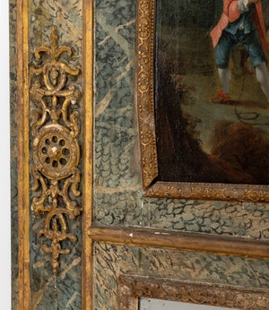 Louis XVI Painted Trumeau Mirror, 18th Century (9818598768947)