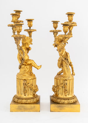 Pair of Louis XVI Style Gilt Bronze Candelabras (9818625179955)