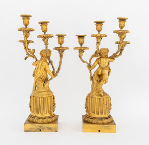 Pair of Louis XVI Style Gilt Bronze Candelabras (9818625179955)