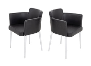 Cassina Ariane Leather Club Chairs, Pair