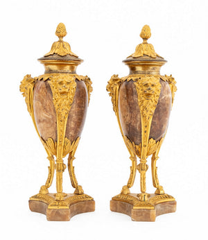 Pair of Louis XVI Ormolu & Egyptian Alabaster Urns (9818697400627)