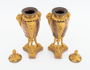 Pair of Louis XVI Ormolu & Egyptian Alabaster Urns (9818697400627)