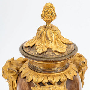 Pair of Louis XVI Ormolu & Egyptian Alabaster Urns (9818697400627)
