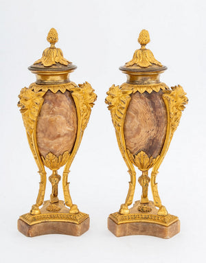 Pair of Louis XVI Ormolu & Egyptian Alabaster Urns (9818697400627)