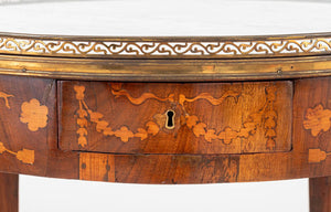 Louis XV Style Kingwood Marquetry Bouillotte Table (9892931731763)