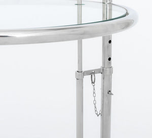 Eileen Gray Adjustable E1027 Glass Top Side Table (9885125050675)