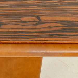 Vladimir Kagan Zebrawood Extending Pedestal Table (9825358053683)