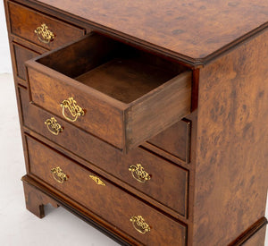 George II Style Burl Walnut Chest of Drawers (9884033712435)
