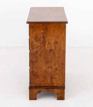 George II Style Burl Walnut Chest of Drawers (9884033712435)