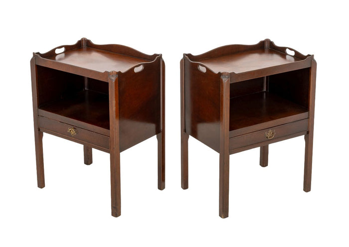 George III Style Mahogany Side Tables, Pair