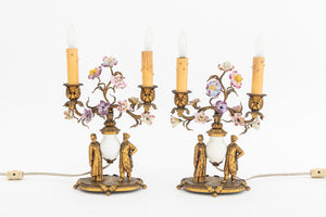 J.E. Caldwell Bronze & Porcelain Clock Set, 3 (9883799519539)