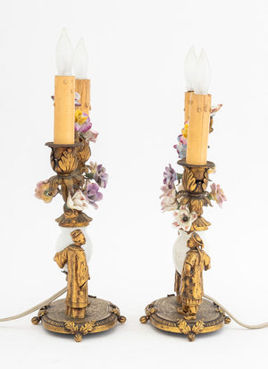 J.E. Caldwell Bronze & Porcelain Clock Set, 3 (9883799519539)