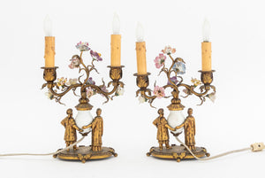 J.E. Caldwell Bronze & Porcelain Clock Set, 3 (9883799519539)