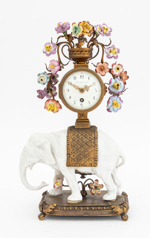 J.E. Caldwell Bronze & Porcelain Clock Set, 3 (9883799519539)