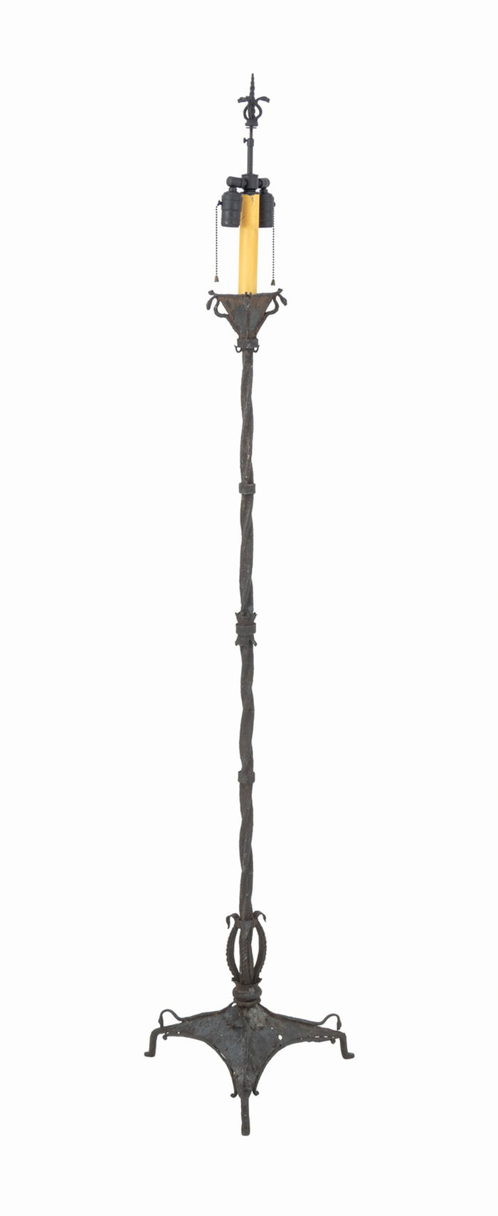 Edgar Brandt Style Wrought Iron Floor Lamp