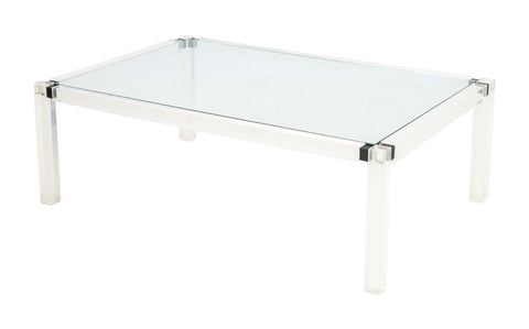 Mid-Century Modern Glass & Lucite Coffee Table