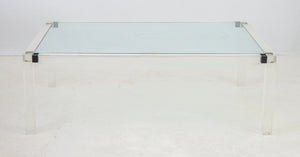 Mid-Century Modern Glass & Lucite Coffee Table (9894424183091)