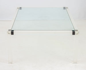 Mid-Century Modern Glass & Lucite Coffee Table (9894424183091)
