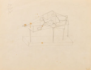 Seymour Lipton Sculpture Study Pencil on Paper
