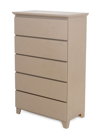 Modern Beige Painted Wood Chest of Drawers